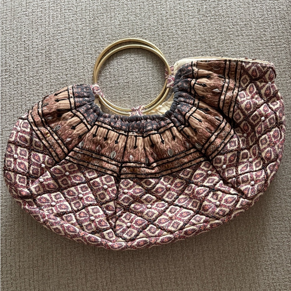 Elegant Anthropologie Beaded Patterned Women's Bag